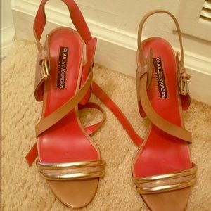 Charles Jourdan Nude Sandals